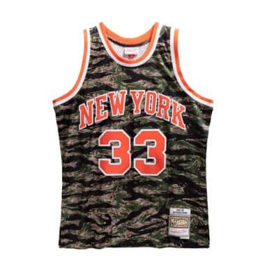 Tiger Camo Swingman Patrick Ewing New York Knicks 1991-92 Jersey