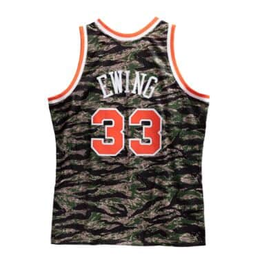 Tiger Camo Swingman Patrick Ewing New York Knicks 1991-92 Jersey